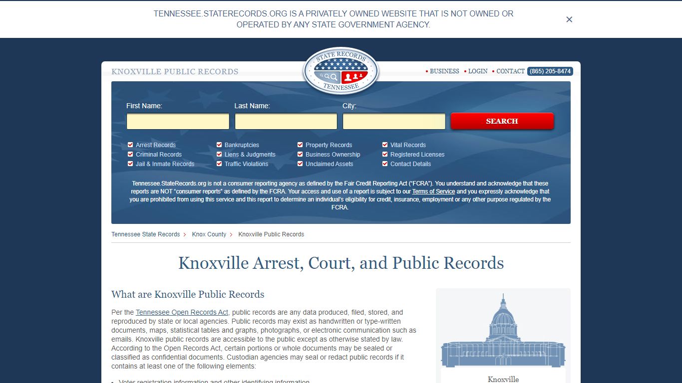 Knoxville Arrest and Public Records | Tennessee ...