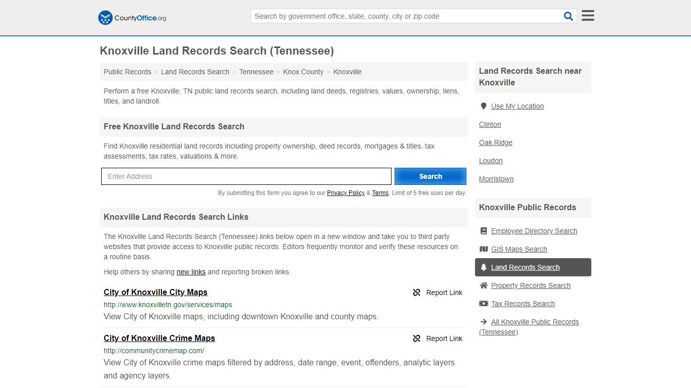 Land Records Search - Knoxville, TN (Deeds, GIS Maps ...